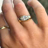 Asymmetrical Marquise Engagement Ring