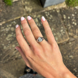 White Gold Pear Ring