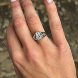 White Gold Pear Ring
