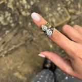 White Gold Pear Ring