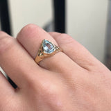 Pav + Liv 9ct Sapphire Pear