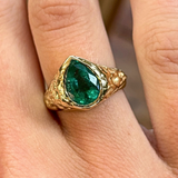Emerald Pear Ring