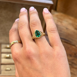 Emerald Pear Ring