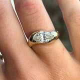 Asymmetrical Marquise Engagement Ring