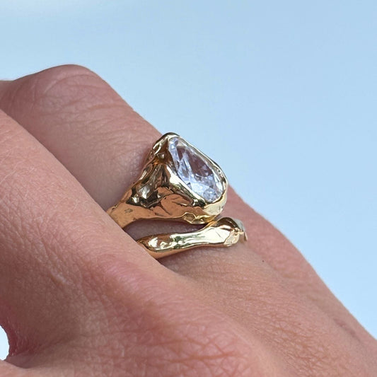 9ct Pear Molten Stack