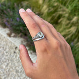 Silver Molten Emerald